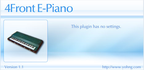 4Front E-Piano - free Electric piano plugin