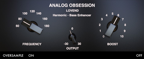 Lovend - free Harmonic bass enhancer plugin