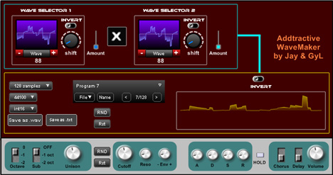 Addtractive - free Dual wavetable / unison synth plugin
