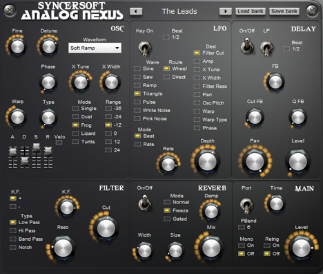Analog Nexus - free Warp synthesis synth plugin