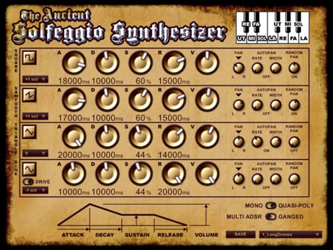 Ancient Solfeggio Synthesizer - free Antique scale synthesizer plugin