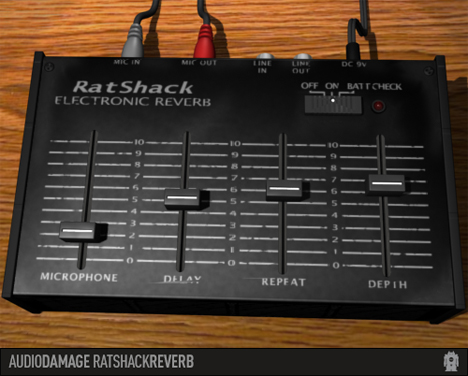 Ratshack Reverb - free Vintage analog reverb / delay plugin