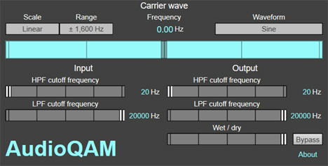 AudioQAM - free Phase / amplitude modulator plugin