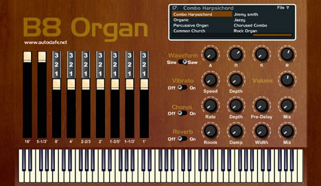 B8 Organ - free Vintage organ emulation plugin