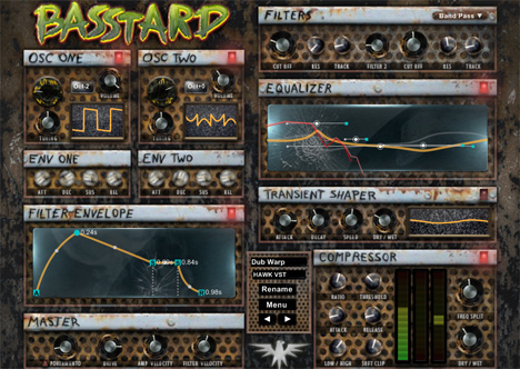 BassTard - free Monophonic bass synth plugin
