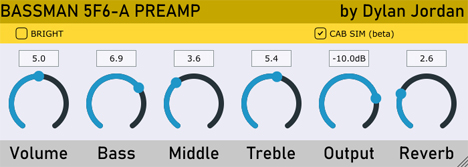 Bassman Preamp - free Fender Bassman simulation plugin