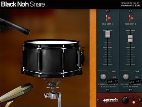 Black Noh Snare - free Acoustic snare drum plugin
