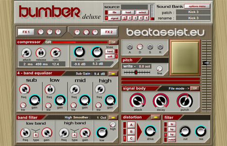 BumBer Deluxe - free Bassdrum synth / sampler plugin