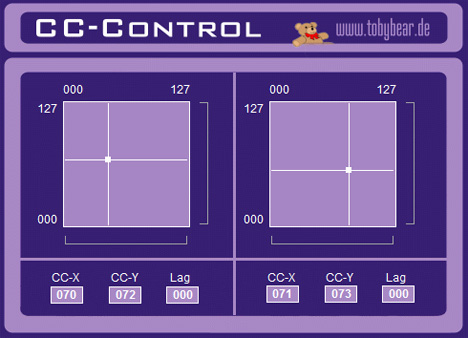 CC-Control - free Mouse X-Y MIDI CCs plugin
