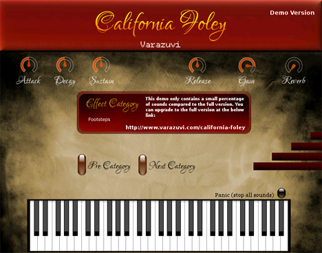 California Foley - free Sound effects plugin