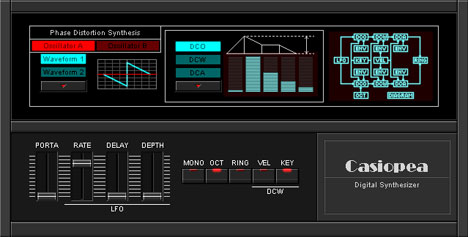 Casiopea - free Phase distortion synth plugin