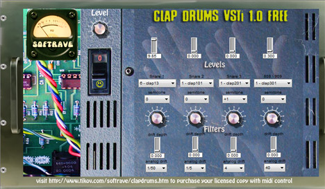 Clap DRUMS VSTi - free Clap rompler plugin