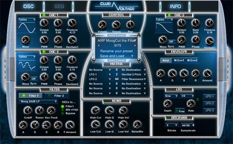 ClubVoltage - free 32 step sequencer synth plugin
