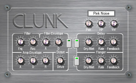 Clunk - free Metallic percussion synth plugin