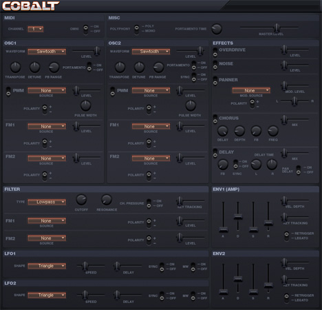 Cobalt - free Hybrid synth plugin