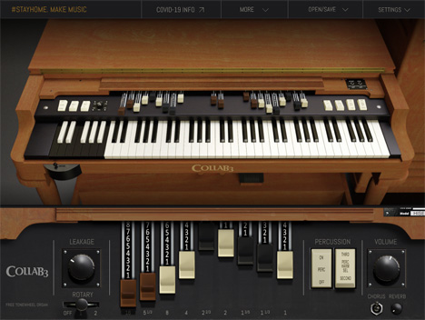 CollaB3 - free Hammond B3 emulation plugin