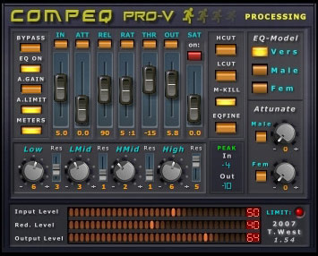 CompEQ Pro-V - free Vocal compressor / EQ plugin