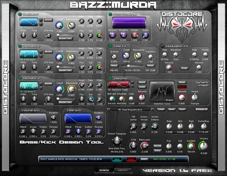 Bazz Murda - free Bass drum generator plugin
