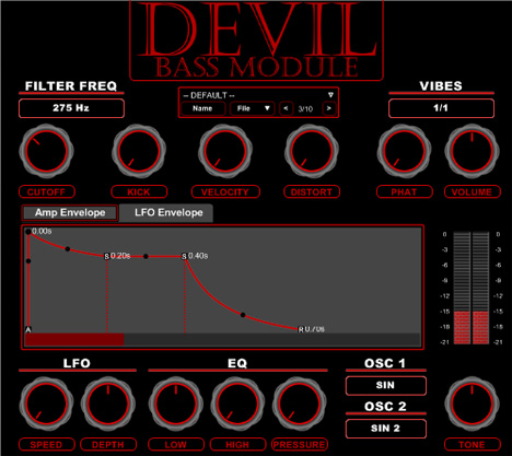DEVIL BASS MODULE - free Bass synth plugin