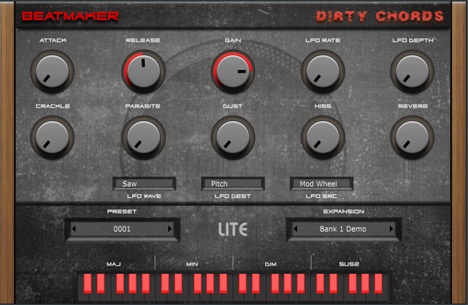 Dirty Chords - free Chords rompler plugin