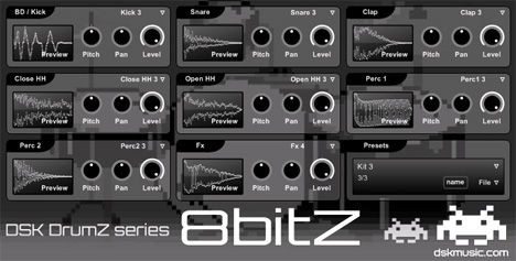 8bitZ - free 8 bits drums plugin
