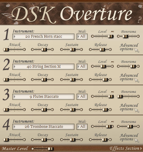 Overture - free Orchestral instruments plugin