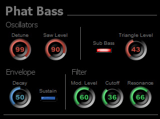Phat Bass - free Analog bass synth plugin