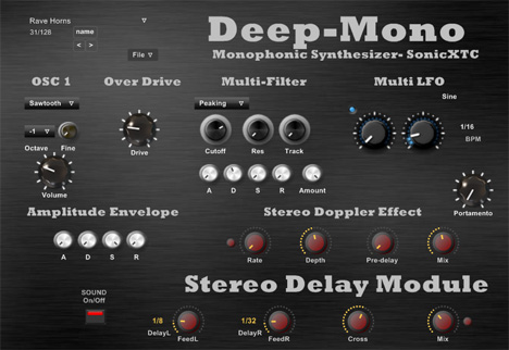 Deep-Mono - free Single oscillator synth plugin