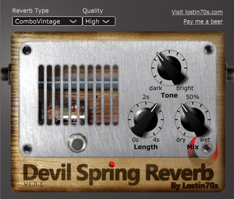 Devil Spring Reverb - free Vintage spring reverb plugin