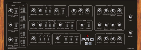 Pro-SE - free 2 osc analog synth plugin