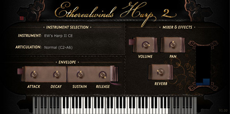 Etherealwinds Harp II CE - free Celtic harp plugin
