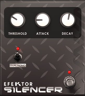 Efektor Silencer - free Dual / mono noise gate plugin