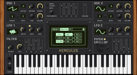 Hercules V3 - free Supersaw synth plugin