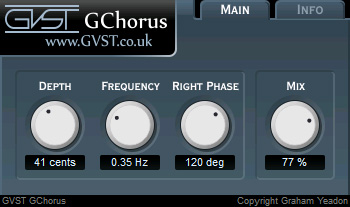GChorus - free Chorus plugin