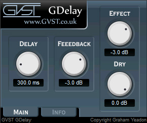 GDelay - free Delay plugin