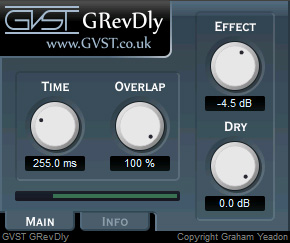 GRevDly - free Reverse delay plugin