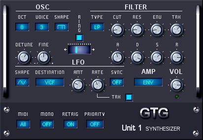 Unit 1 Synth - free Unison oscillator synth plugin