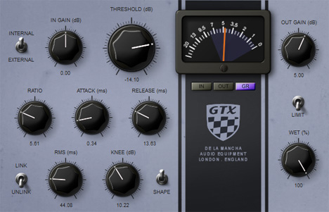 GTX - free Vintage RMS compressor plugin