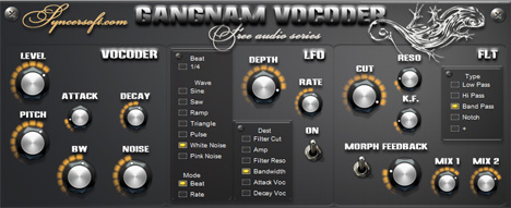 Gangnam Vocoder - free 10 bands vocoder plugin