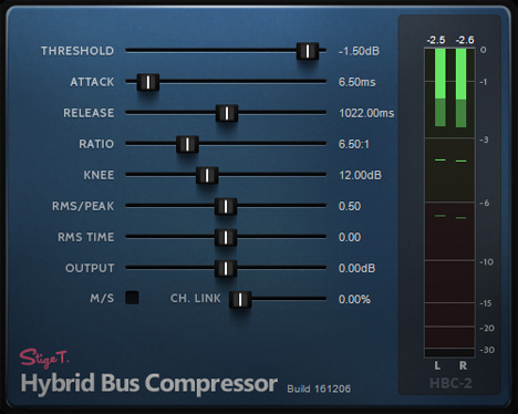 HBC - free Stereo / 5.1 bus compressors plugin