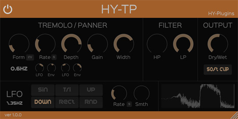 HY-TP - free Tremolo / panner plugin