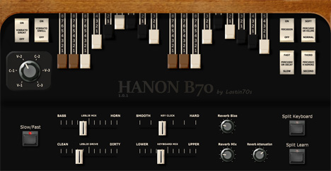 HaNon B70 - free Hammond B3 emulation plugin