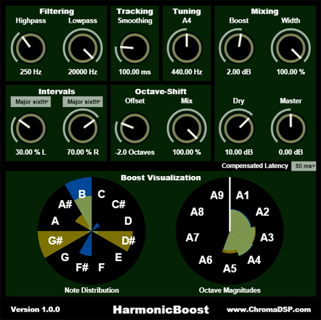 HarmonicBoost - free Polyphonic pitch shifter plugin