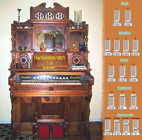 Harmonium - free 19th century Harmonium plugin