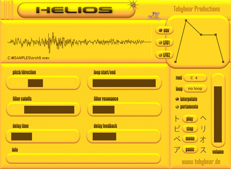 Helios - free Wav sampler plugin