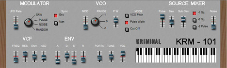 KRM-101 - free Roland SH-101 emulation plugin