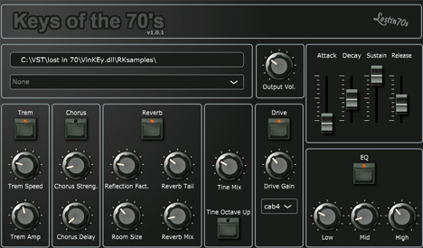 Keys of the 70s - free Keyboard wave synth plugin