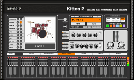 Kitton 2 - free GM drum kit plugin