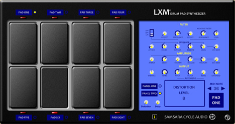 LXM - free Drum pad synthesizer plugin