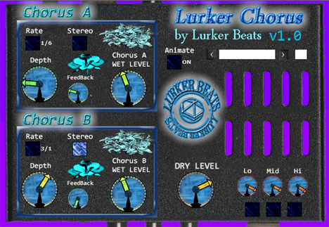 Lurker Chorus - free 4-voice stereo chorus plugin